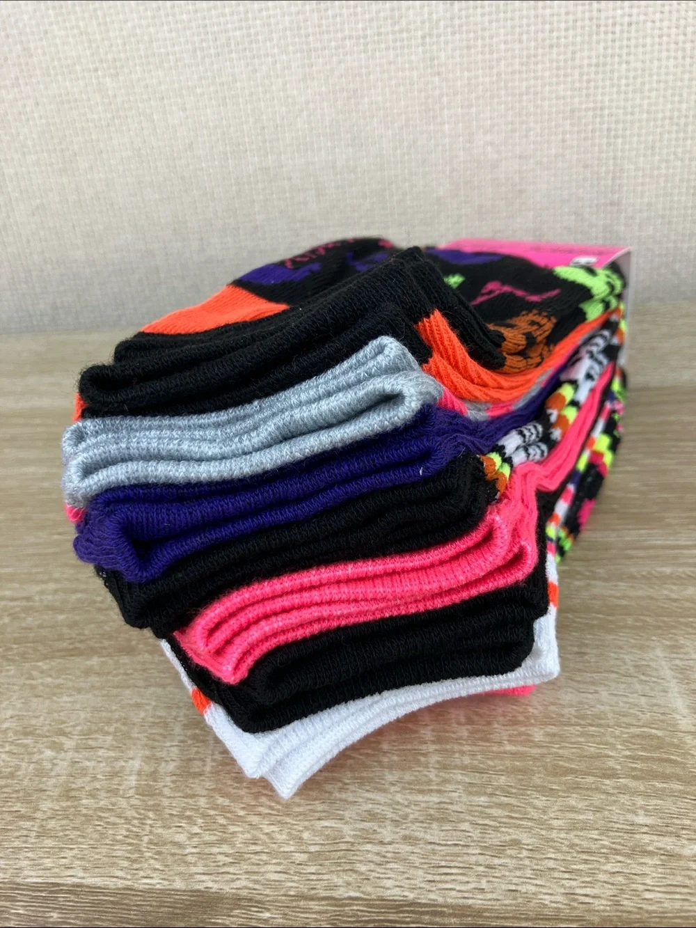10 PAIRS Halloween Betsey Johnson Socks Low Cuts Skulls Rainbow Goth NWT
